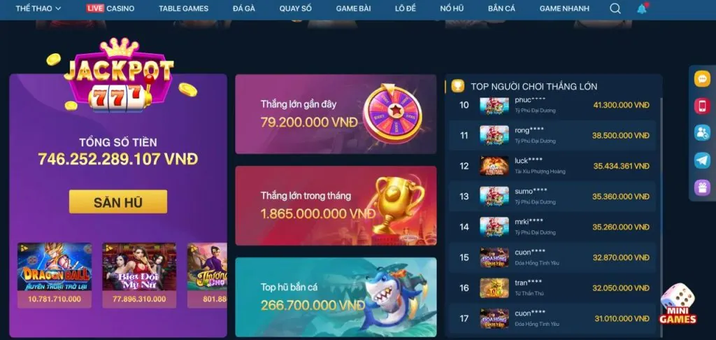 Giao diện trò chơi Bắn Cá mg188 Game